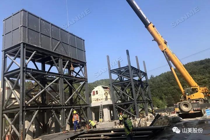 項目|上海山美股份承建的重慶大業(yè)建材時產(chǎn)3000噸砂石骨料EP項目進(jìn)展順利